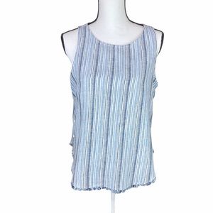 Cloth & Stone Sleeveless Side Button, Fray Hem Top
